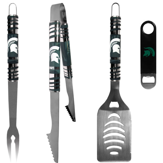 Michigan St. Spartans 3 pc BBQ Set and Bottle Opener - Flyclothing LLC