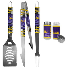 LSU Tigers 3 pc Tailgater BBQ Set and Salt and Pepper Shaker Set - Flyclothing LLC