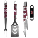 Mississippi St. Bulldogs 3 pc BBQ Set and Bottle Opener - Siskiyou Buckle