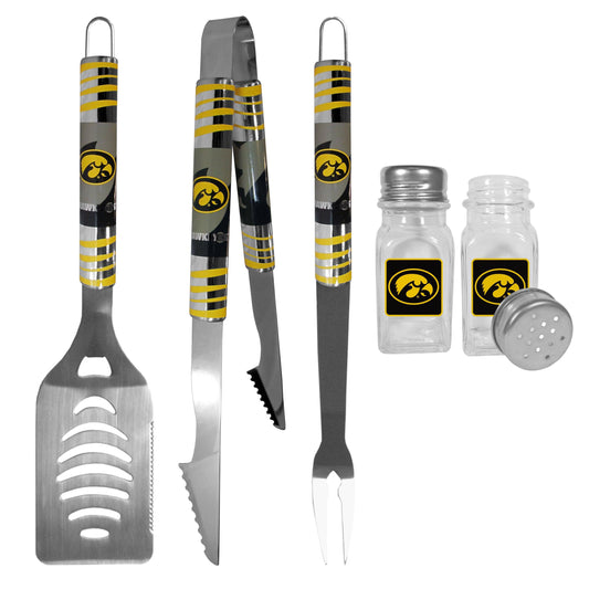 Iowa Hawkeyes 3 pc Tailgater BBQ Set and Salt and Pepper Shakers - Flyclothing LLC