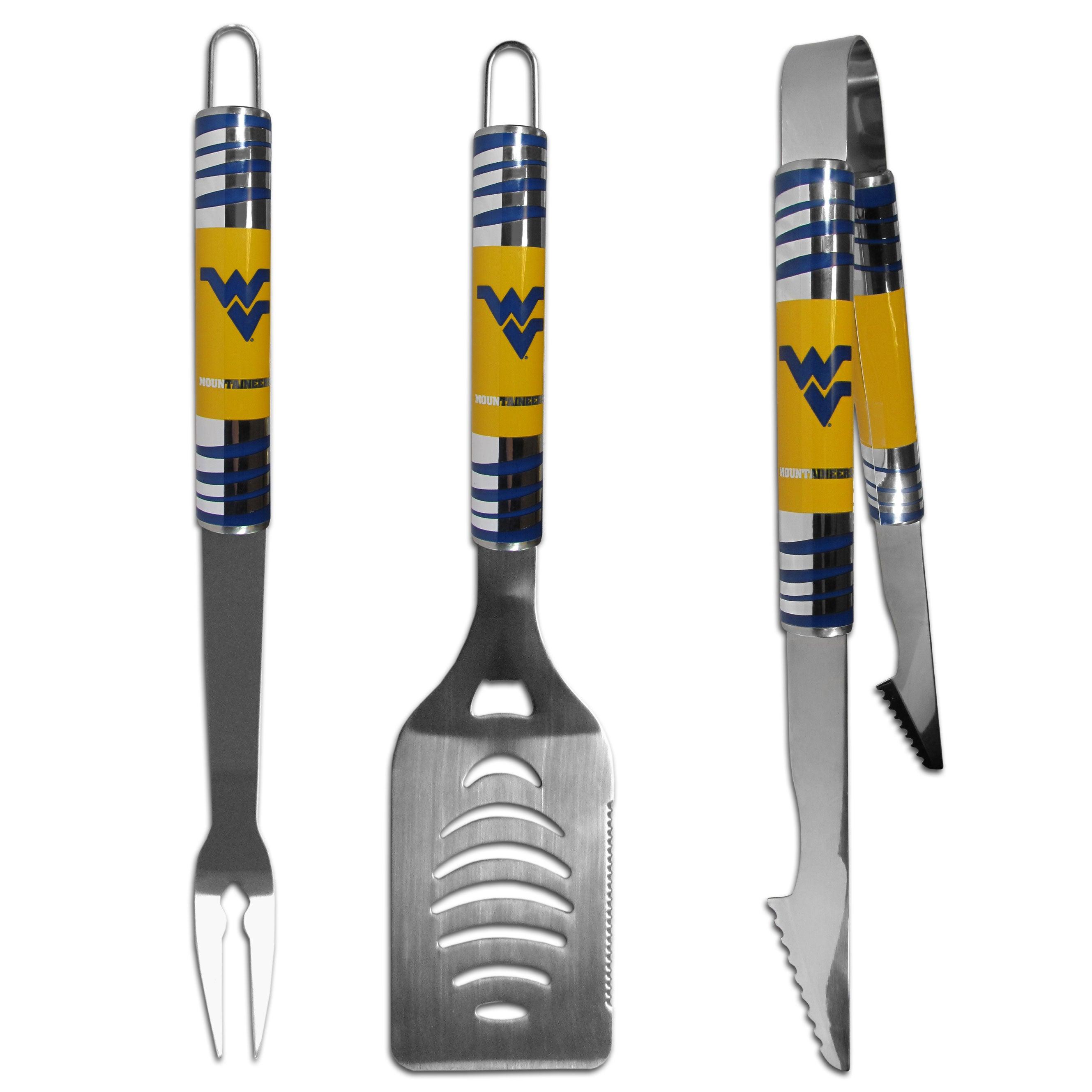 W. Virginia Mountaineers 3 pc Tailgater BBQ Set - Flyclothing LLC