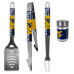 W. Virginia Mountaineers 3 pc Tailgater BBQ Set and Season Shaker - Flyclothing LLC