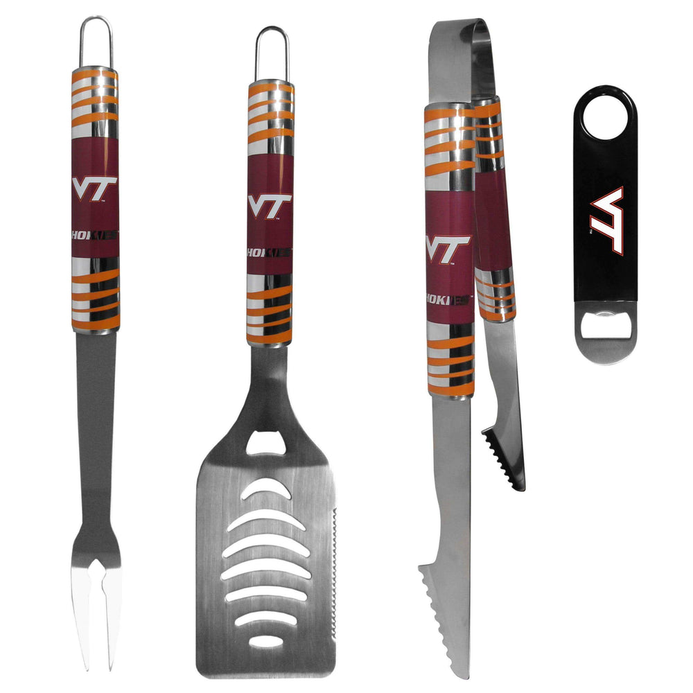 Virginia Tech Hokies 3 pc BBQ Set and Bottle Opener - Siskiyou Buckle - Flyclothing LLC