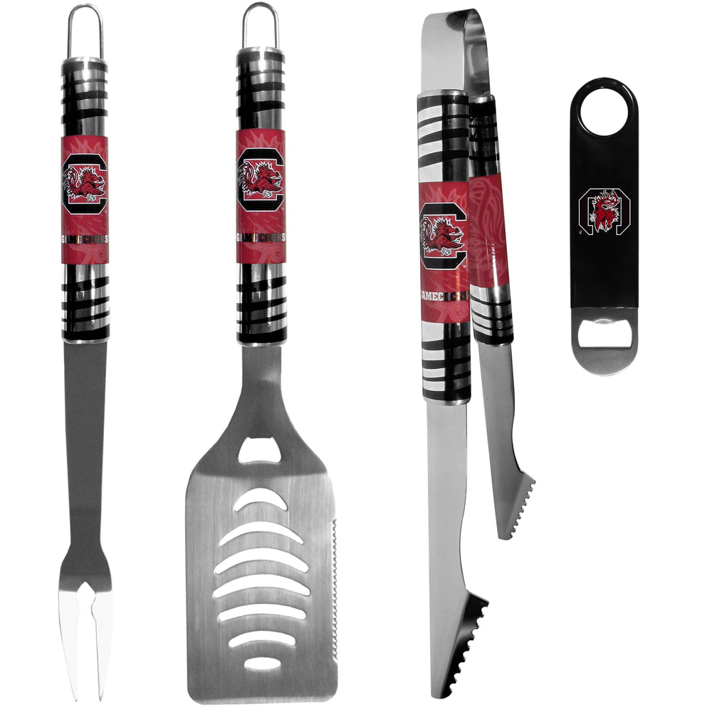S. Carolina Gamecocks 3 pc BBQ Set and Bottle Opener - Siskiyou Buckle