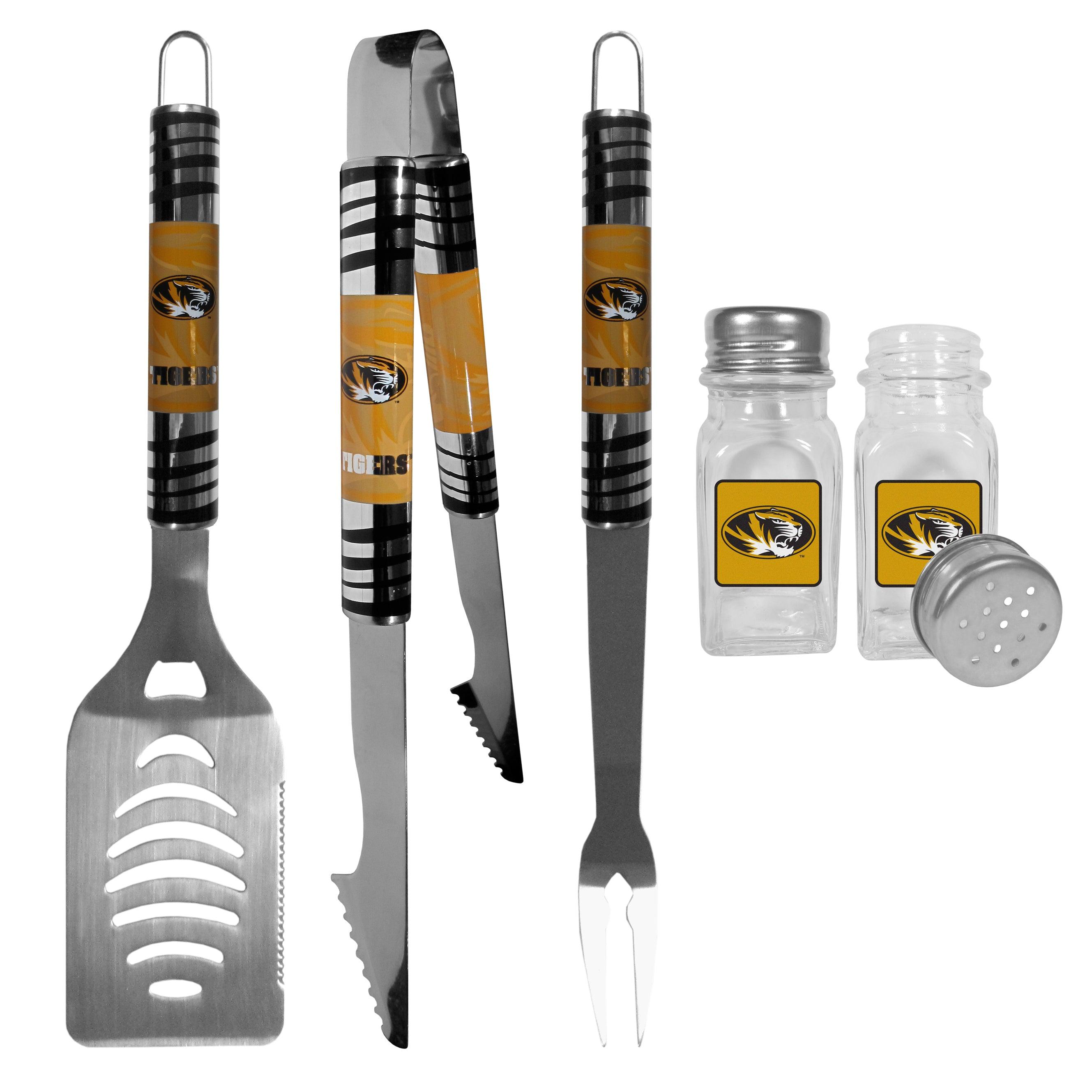 Missouri Tigers 3 pc Tailgater BBQ Set and Salt and Pepper Shakers - Flyclothing LLC