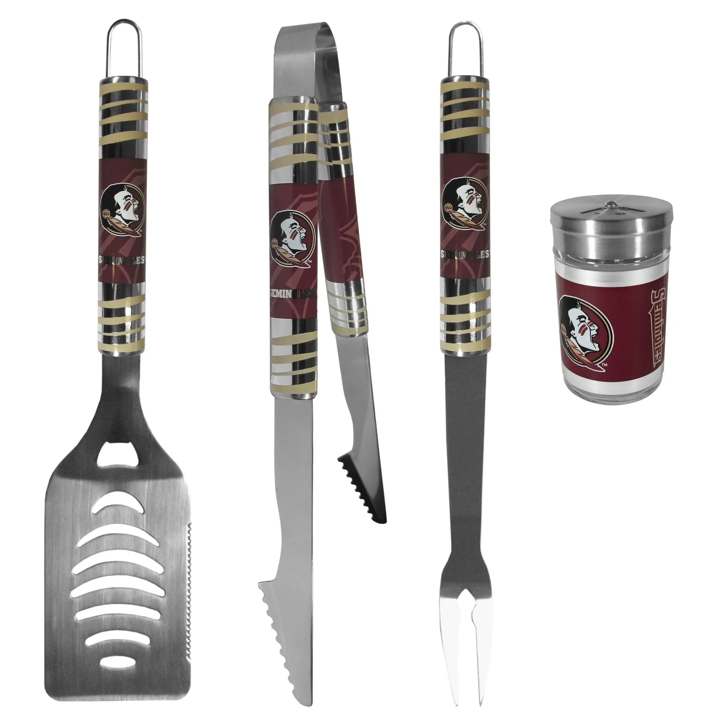Florida St. Seminoles 3 pc Tailgater BBQ Set and Season Shaker - Siskiyou Buckle - Flyclothing LLC