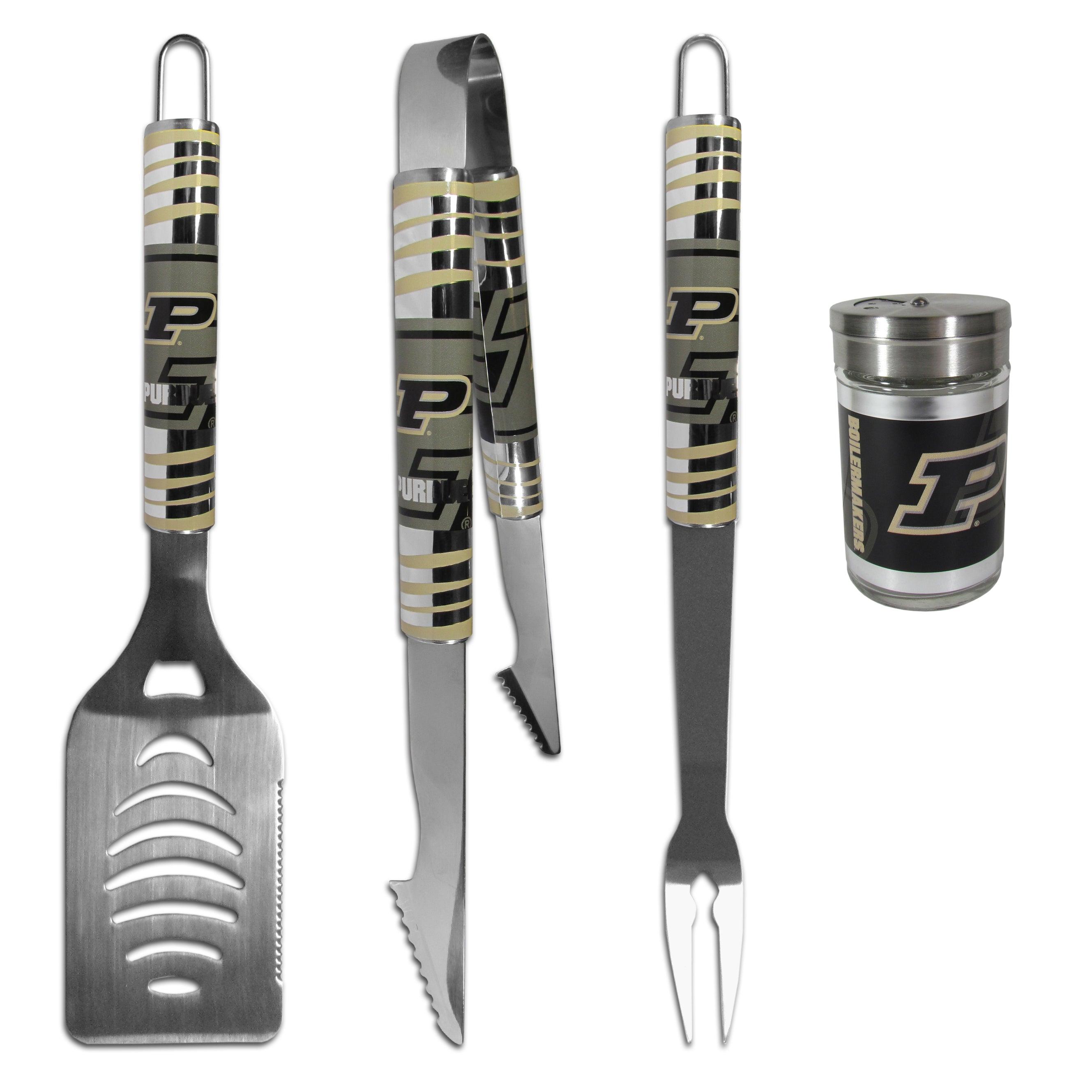 Purdue Boilermakers 3 pc Tailgater BBQ Set and Season Shaker - Flyclothing LLC