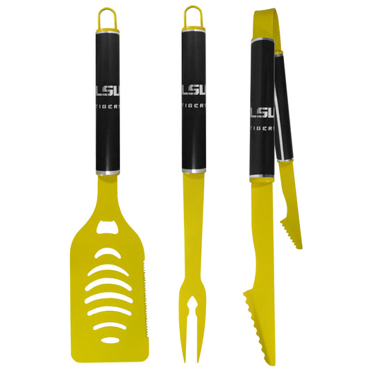 LSU Tigers 3 pc Color and Black BBQ Set
