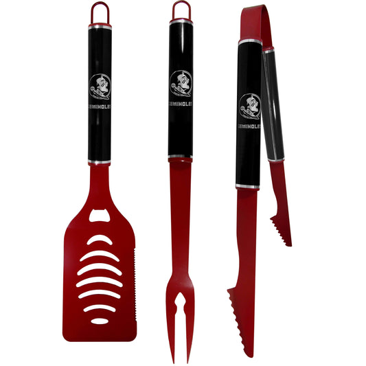 Florida St. Seminoles 3 pc Color and Black BBQ Set - Siskiyou Buckle