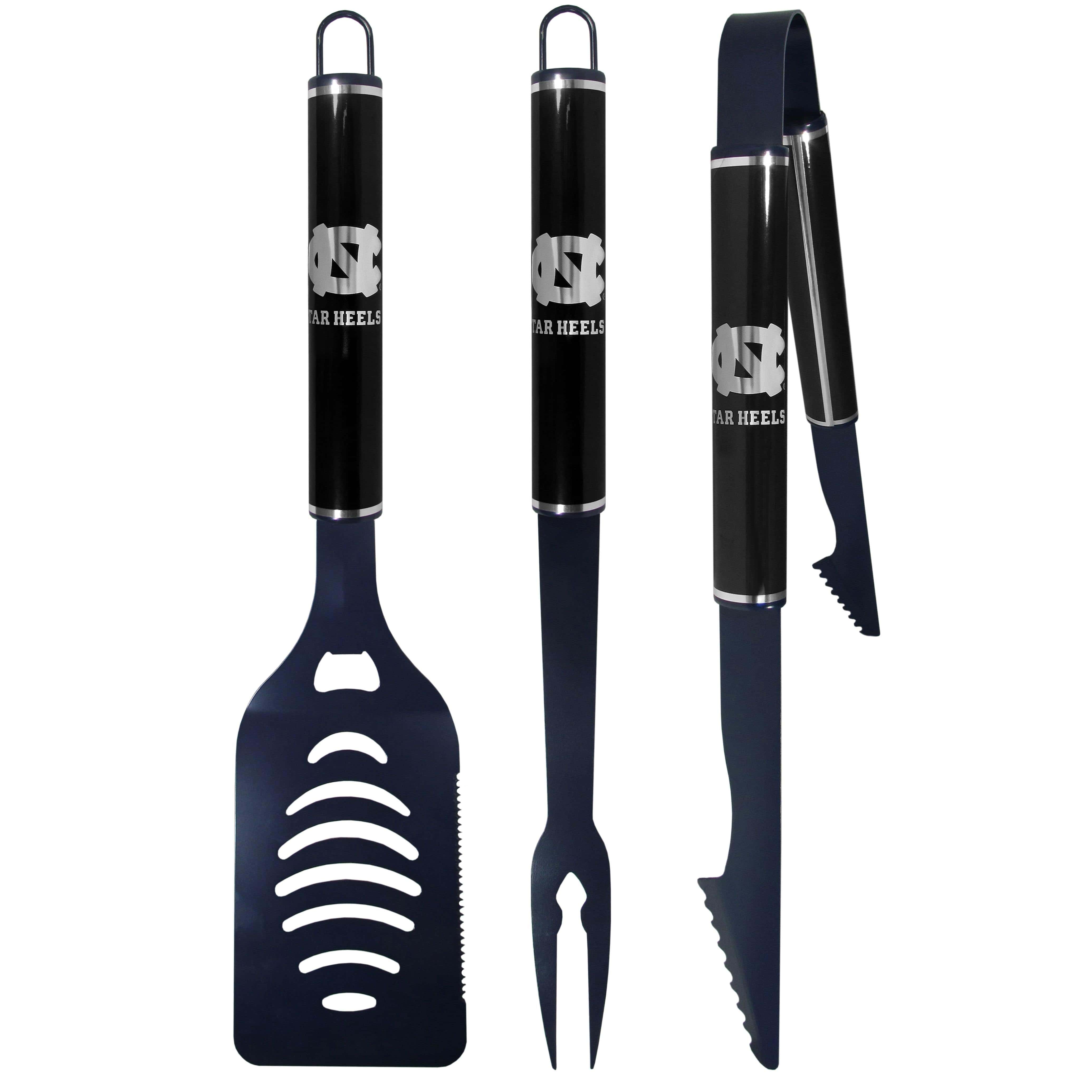 N. Carolina Tar Heels 3 pc Color and Black BBQ Set - Siskiyou Buckle