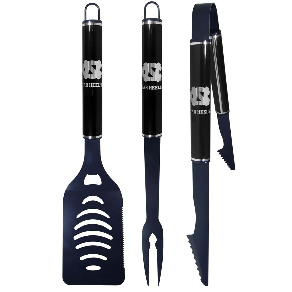 N. Carolina Tar Heels 3 pc Color and Black BBQ Set - Siskiyou Buckle