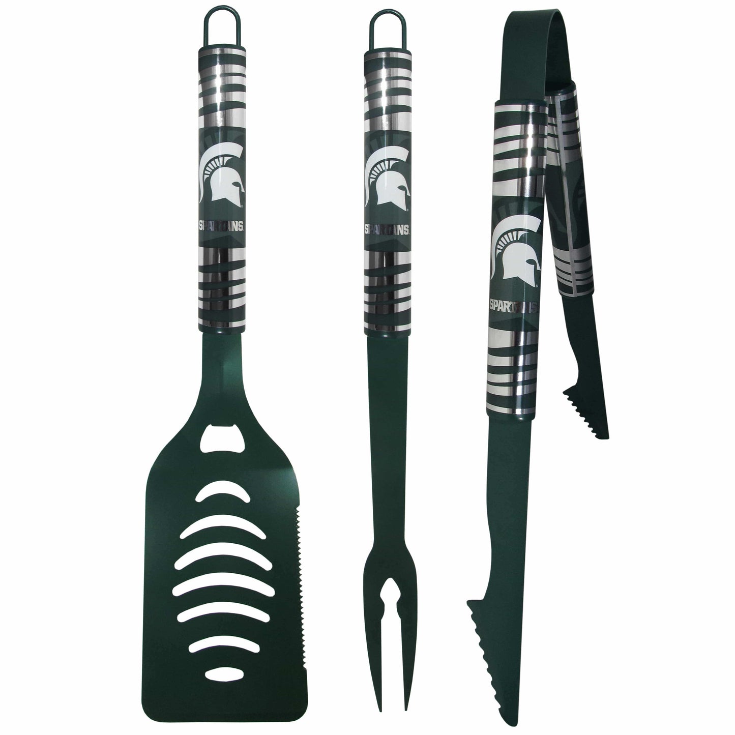 Michigan St. Spartans 3 pc Color BBQ Tool Set - Siskiyou Buckle - Flyclothing LLC