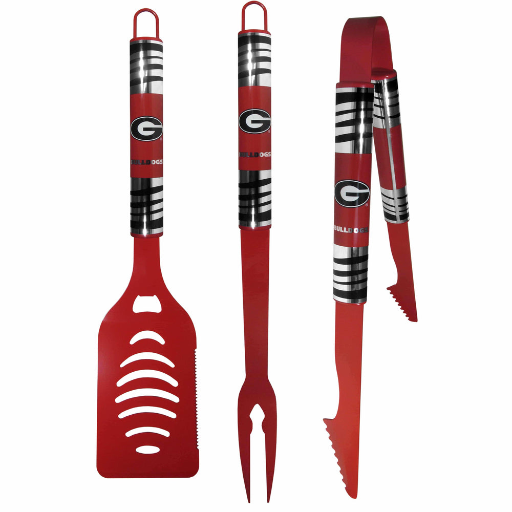 Georgia Bulldogs 3 pc Color BBQ Tool Set - Siskiyou Buckle - Flyclothing LLC
