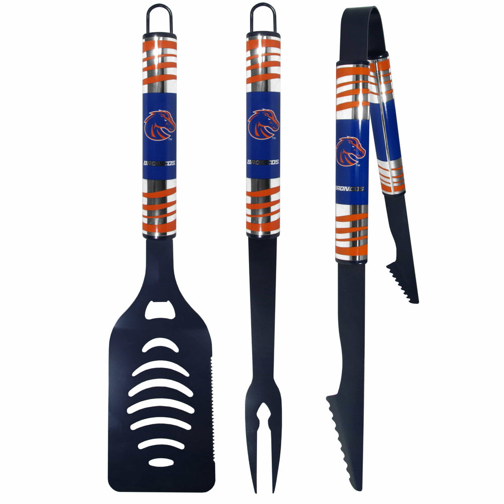Boise St. Broncos 3 pc Color BBQ Tool Set - Siskiyou Buckle