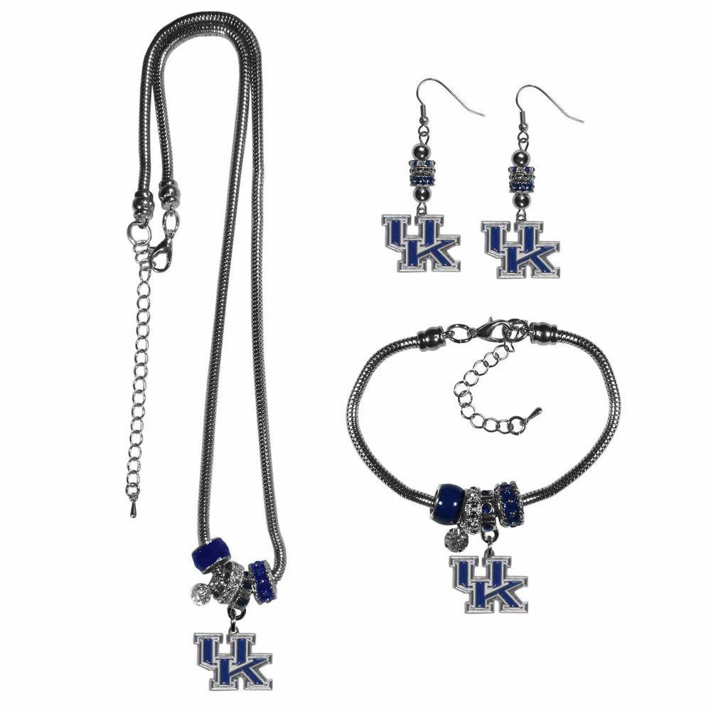 Kentucky Wildcats Euro Bead Jewelry 3 piece Set - Siskiyou Buckle - Flyclothing LLC