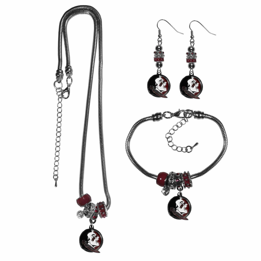 Florida St. Seminoles Euro Bead Jewelry 3 piece Set - Siskiyou Buckle