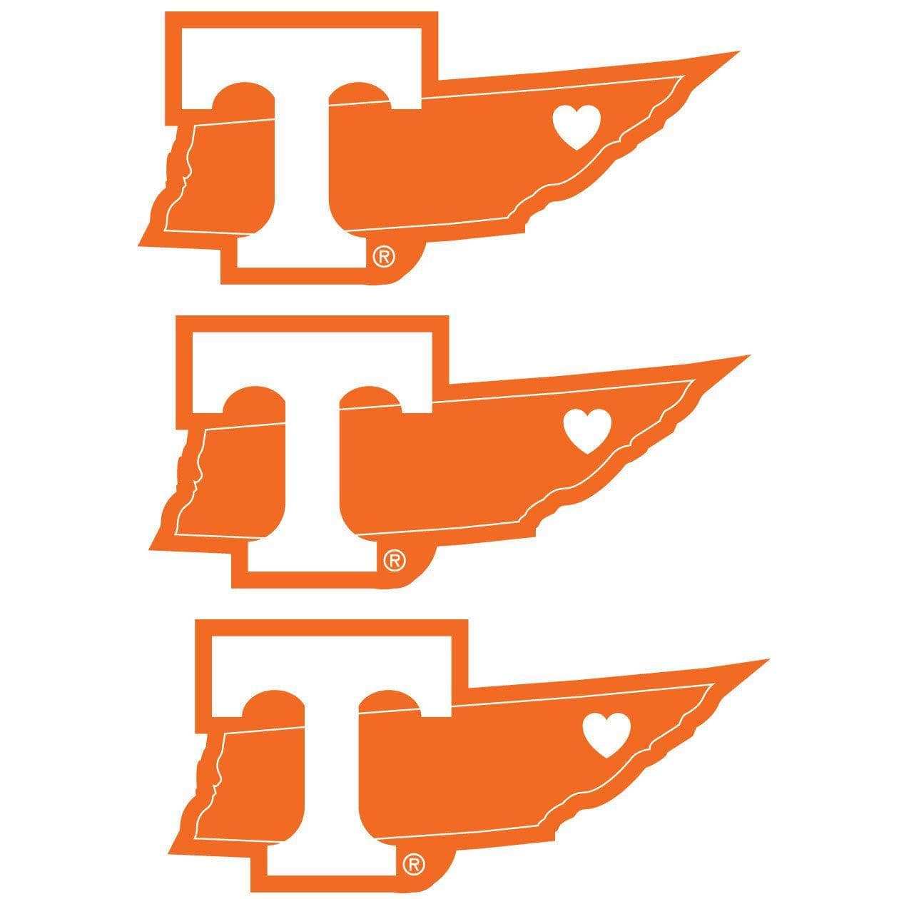 Tennessee Volunteers Home State Decal, 3pk - Siskiyou Buckle - Flyclothing LLC