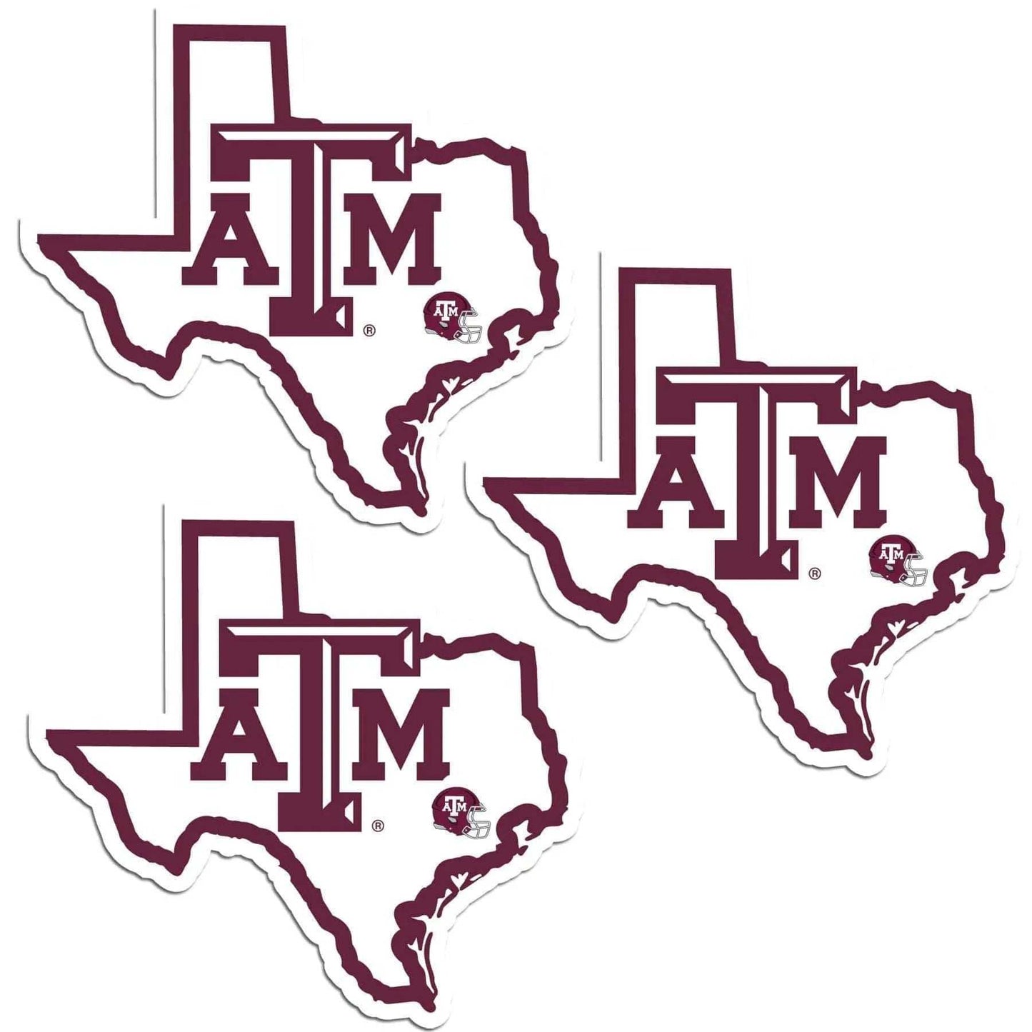 Texas A & M Aggies Home State Decal, 3pk - Siskiyou Buckle - Flyclothing LLC