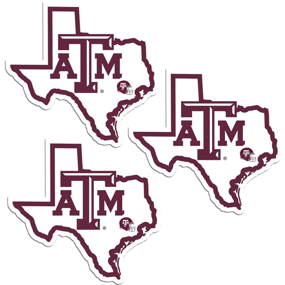 Texas A & M Aggies Home State Decal, 3pk - Siskiyou Buckle