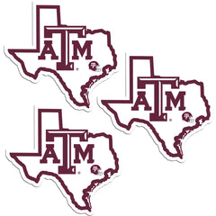 Texas A & M Aggies Home State Decal, 3pk - Flyclothing LLC