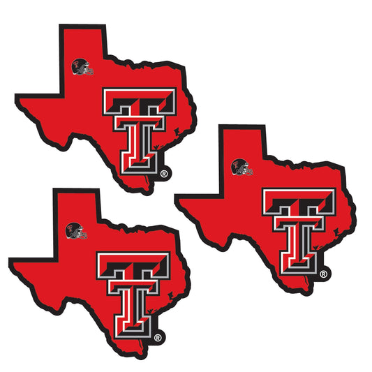 Texas Tech Raiders Home State Decal, 3pk - Flyclothing LLC