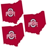 Ohio St. Buckeyes Home State Decal, 3pk - Siskiyou Buckle