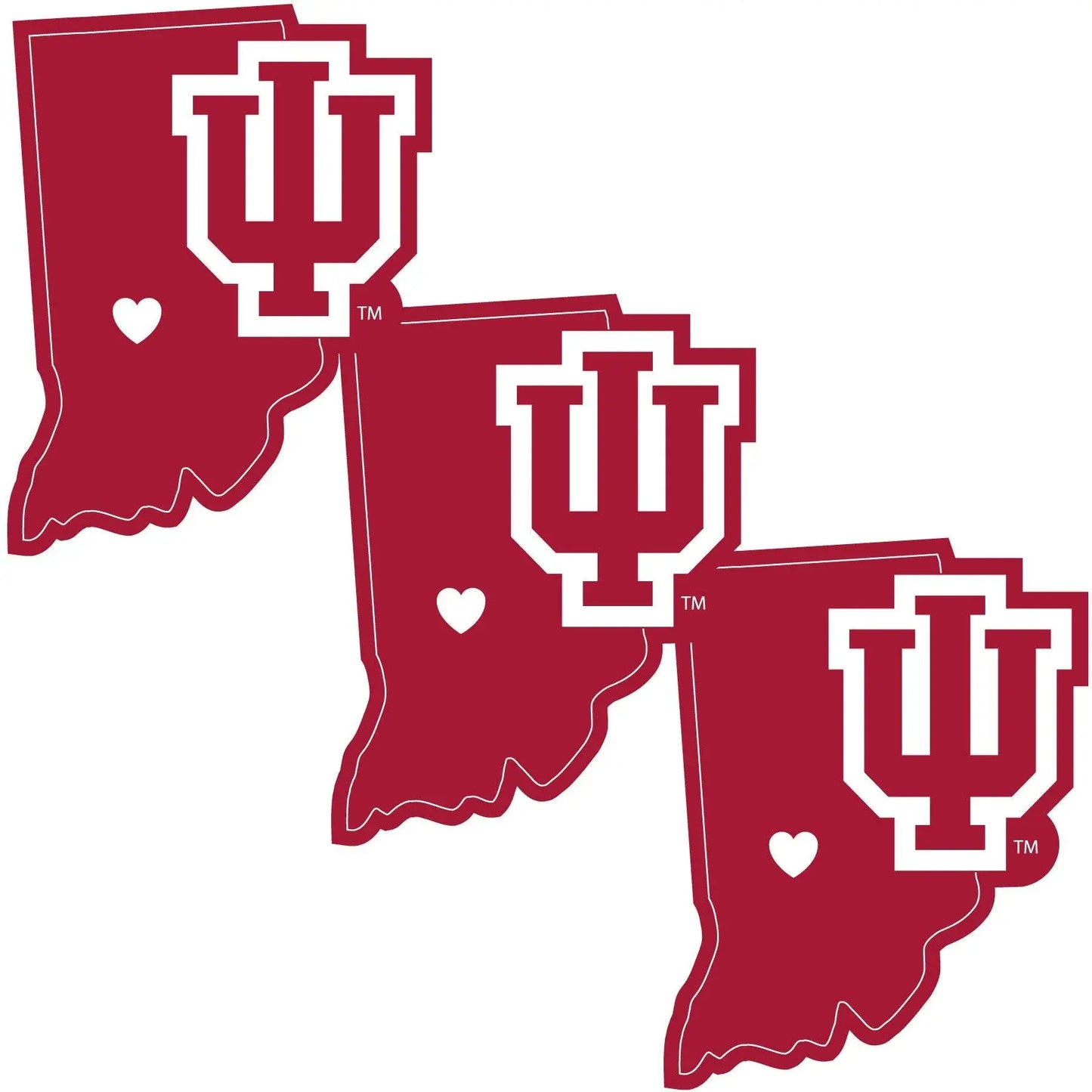 Indiana Hoosiers Home State Decal, 3pk - Siskiyou Buckle - Flyclothing LLC