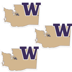 Washington Huskies Home State Decal, 3pk - Flyclothing LLC