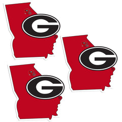 Georgia Bulldogs Home State Decal, 3pk - Flyclothing LLC