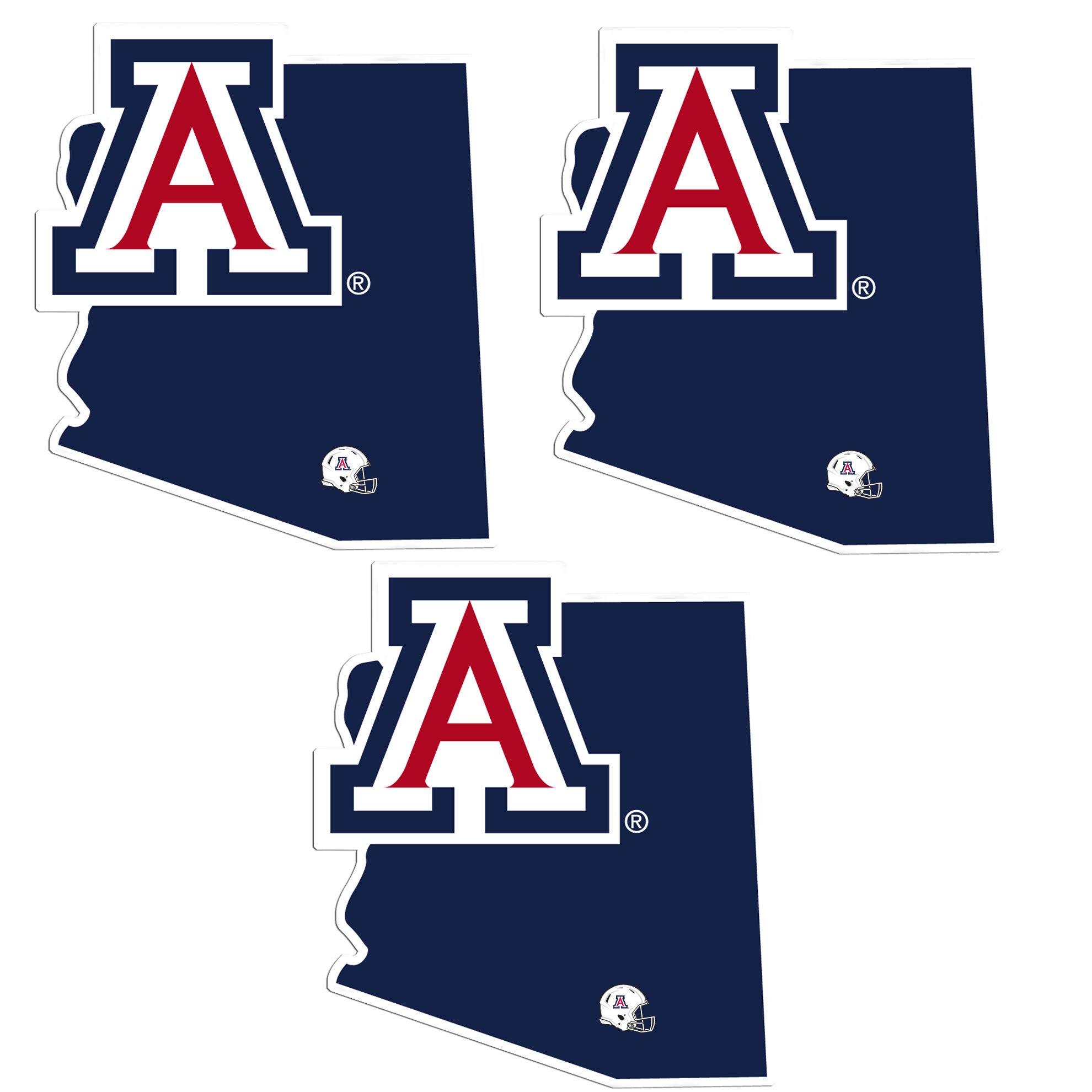 Arizona Wildcats Home State Decal, 3pk - Flyclothing LLC