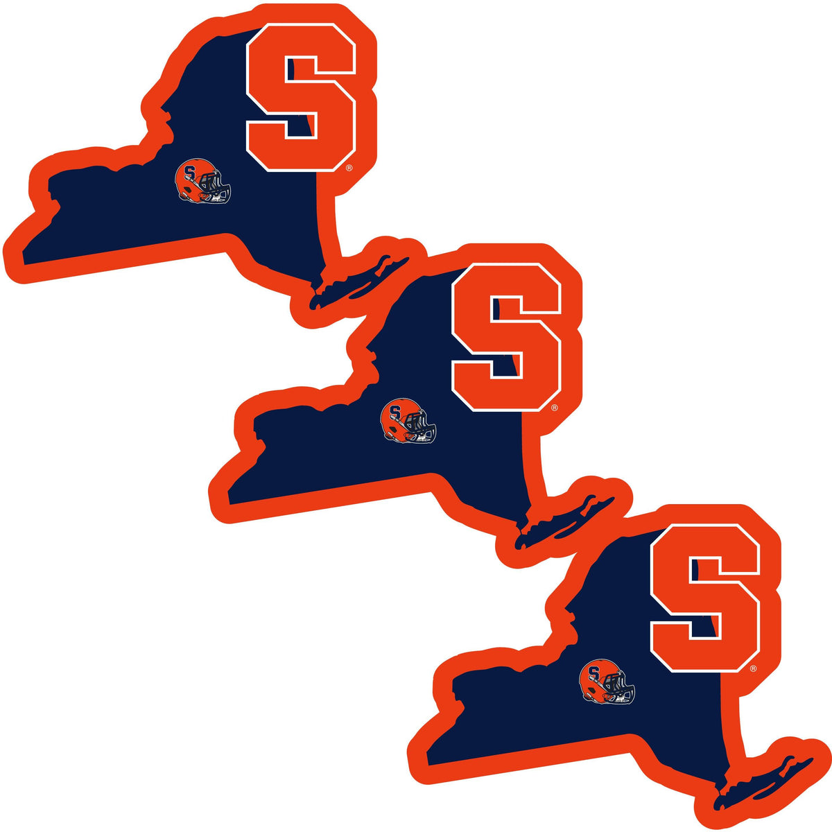 Syracuse Orange Home State Decal, 3pk - Flyclothing LLC