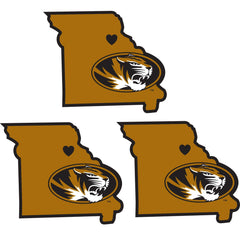 Missouri Tigers Home State Decal, 3pk - Flyclothing LLC