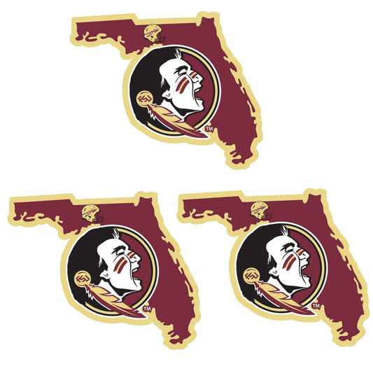 Florida St. Seminoles Home State Decal, 3pk - Siskiyou Buckle
