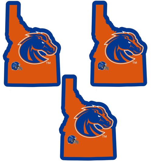 Boise St. Broncos Home State Decal, 3pk - Siskiyou Buckle