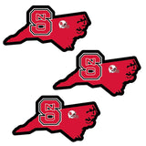 N. Carolina St. Wolfpack Home State Decal, 3pk - Siskiyou Buckle