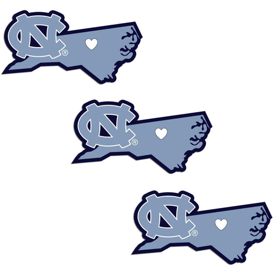 N. Carolina Tar Heels Home State Decal, 3pk - Siskiyou Buckle