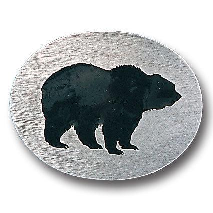 Grizzly Silhouette Enameled Belt Buckle - Flyclothing LLC