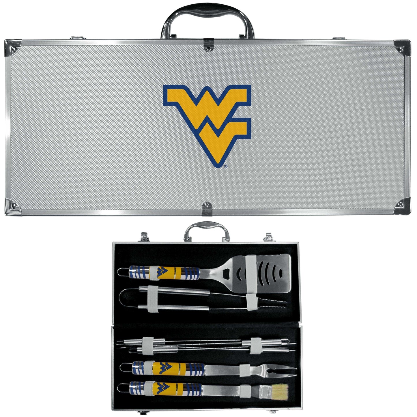 W. Virginia Mountaineers 8 pc Tailgater BBQ Set - Siskiyou Buckle - Flyclothing LLC