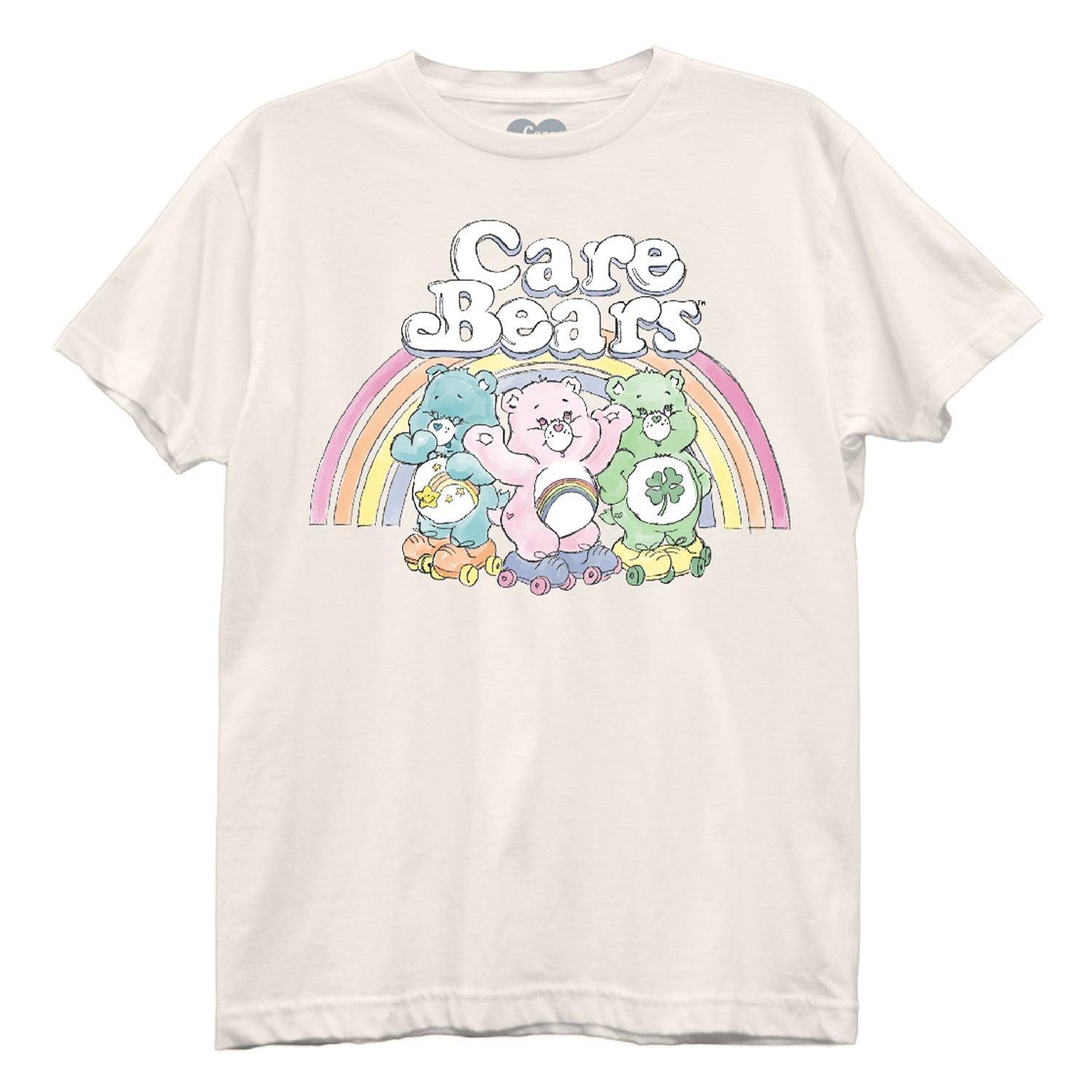 Care Bears Rainbow Bears Top Juniors Cream Boyfriend Tee - Care Bears