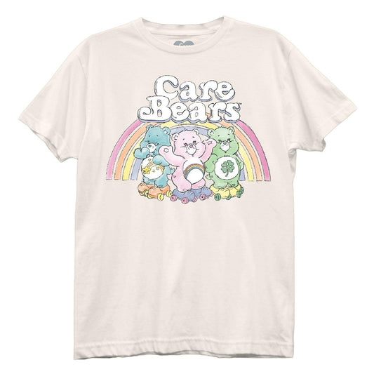 Care Bears Rainbow Bears Top Juniors Cream Boyfriend Tee - Care Bears