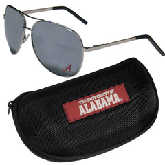 Alabama Crimson Tide Aviator Sunglasses and Zippered Carrying Case - Flyclothing LLC