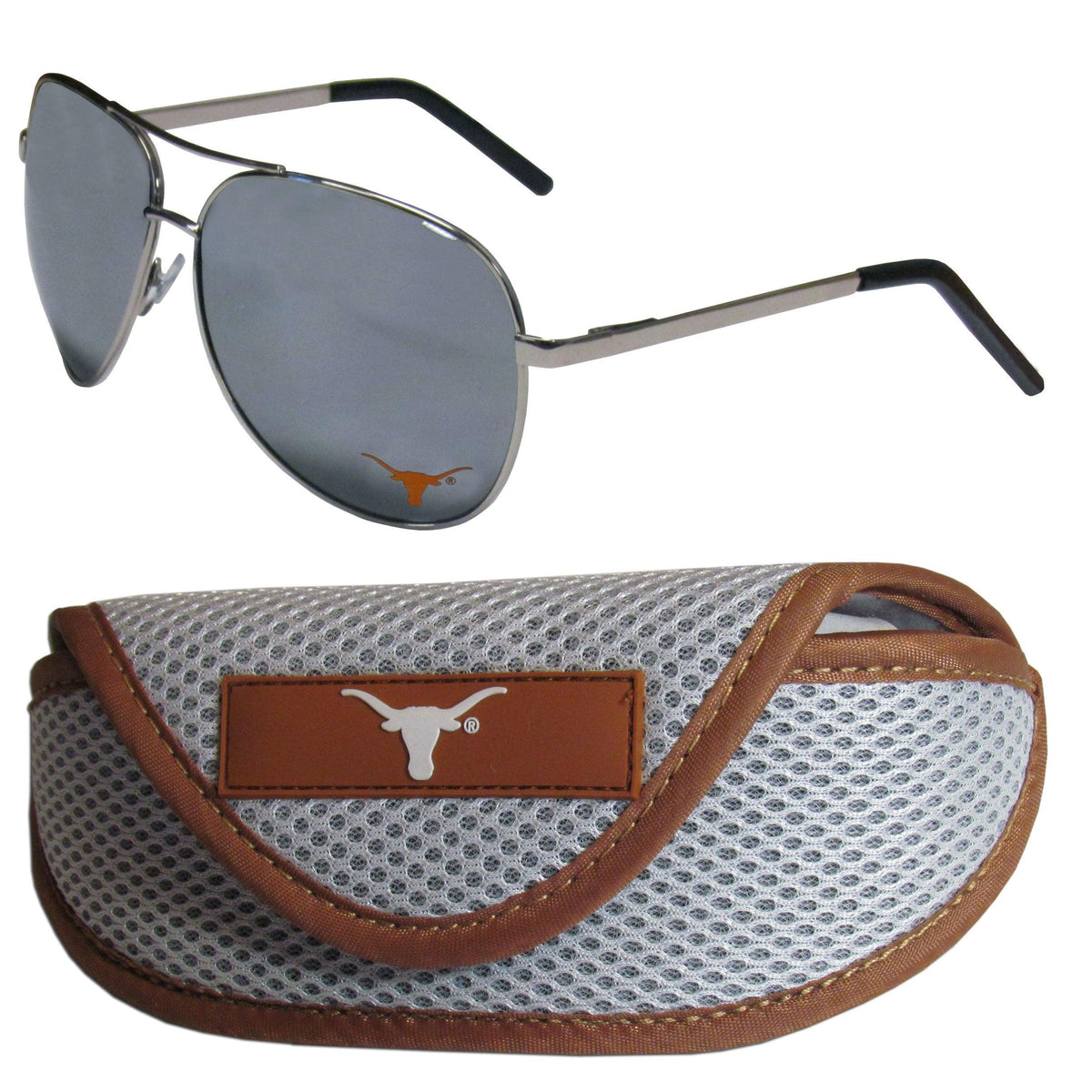 Texas Longhorns Aviator Sunglasses and Sports Case - Flyclothing LLC