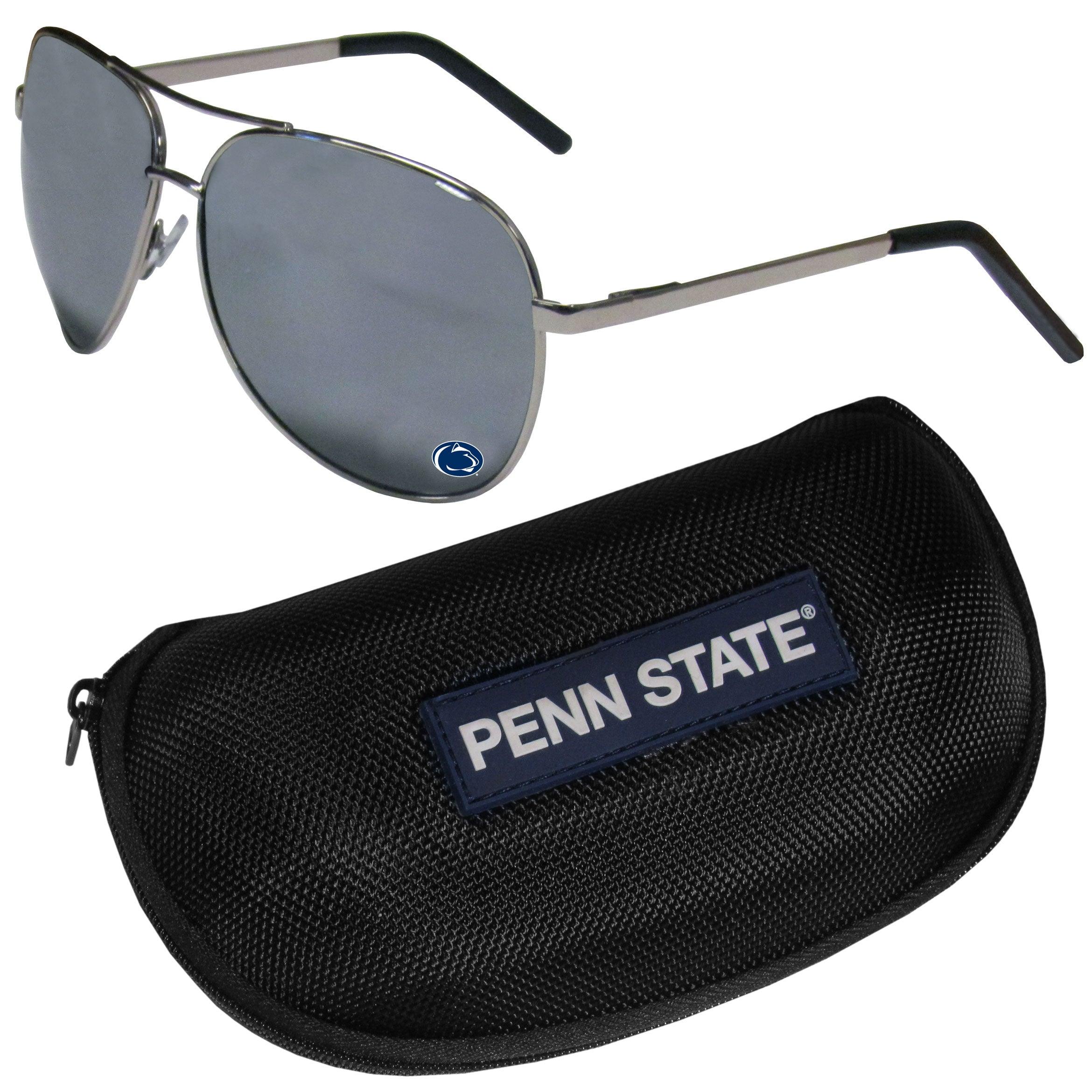 Penn St. Nittany Lions Aviator Sunglasses and Zippered Carrying Case - Flyclothing LLC