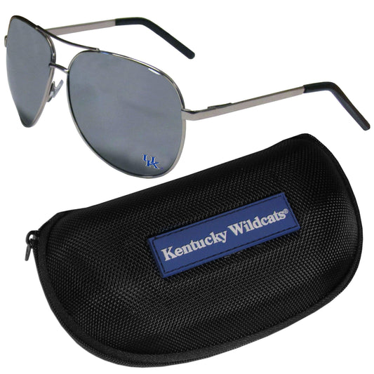 Kentucky Wildcats Aviator Sunglasses and Zippered Carrying Case - Siskiyou Buckle