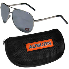 Auburn Tigers Aviator Sunglasses and Zippered Carrying Case - Flyclothing LLC
