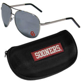 Oklahoma Sooners Aviator Sunglasses and Zippered Carrying Case - Siskiyou Buckle - Flyclothing LLC