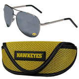 Iowa Hawkeyes Aviator Sunglasses and Sports Case - Siskiyou Buckle
