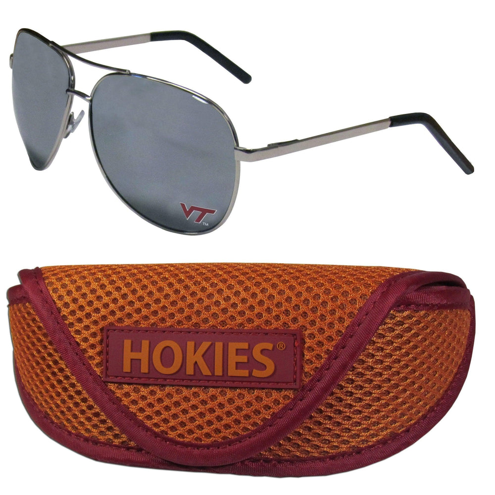 Virginia Tech Hokies Aviator Sunglasses and Sports Case - Siskiyou Buckle