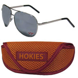 Virginia Tech Hokies Aviator Sunglasses and Sports Case - Siskiyou Buckle