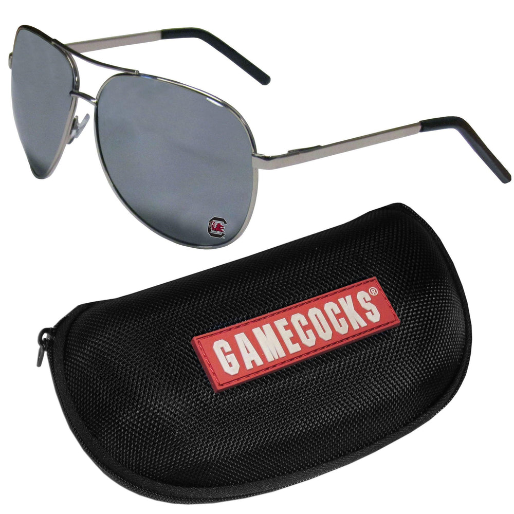 S. Carolina Gamecocks Aviator Sunglasses and Zippered Carrying Case - Siskiyou Buckle